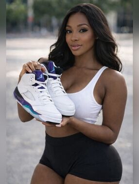 Sz 5y Or 6.5y Air Jordan 5 Retro GS Grape 2025 HQ7980-100 Youth